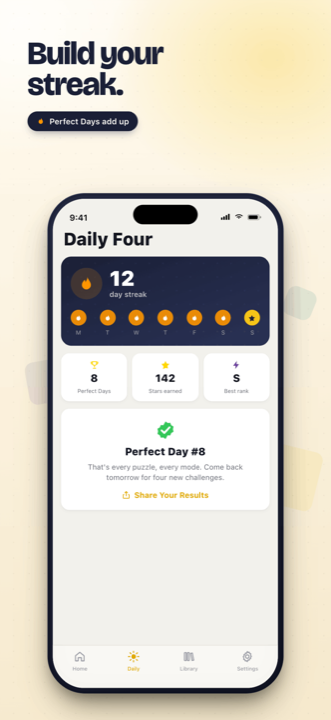 Streak and Perfect Days screen